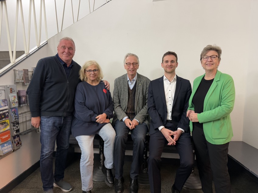 der neue Vorstand (v. l. n. r.): Thomas Siemon, Connie Strack, Harald Kühlborn, Philipp Greguhn und Elke Bockhorst (Foto: Andreas Knierim)